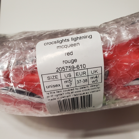 AUTHENTIC, Crocs Lightning McQueen ADULT CLOGS **LIGHT-UP** - Picture 9 of 9